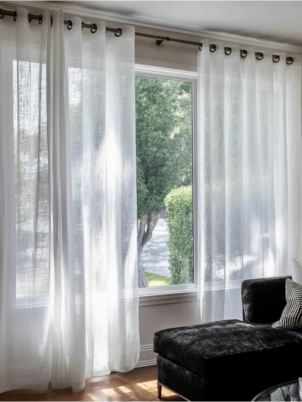 4 Sheer White Curtain Panels - Pottery Barn - 50 x 108